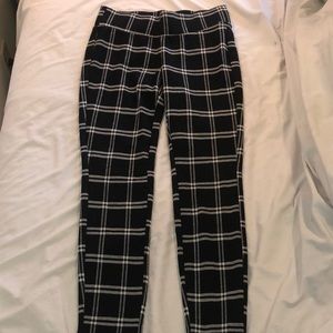 Striped black and white pants